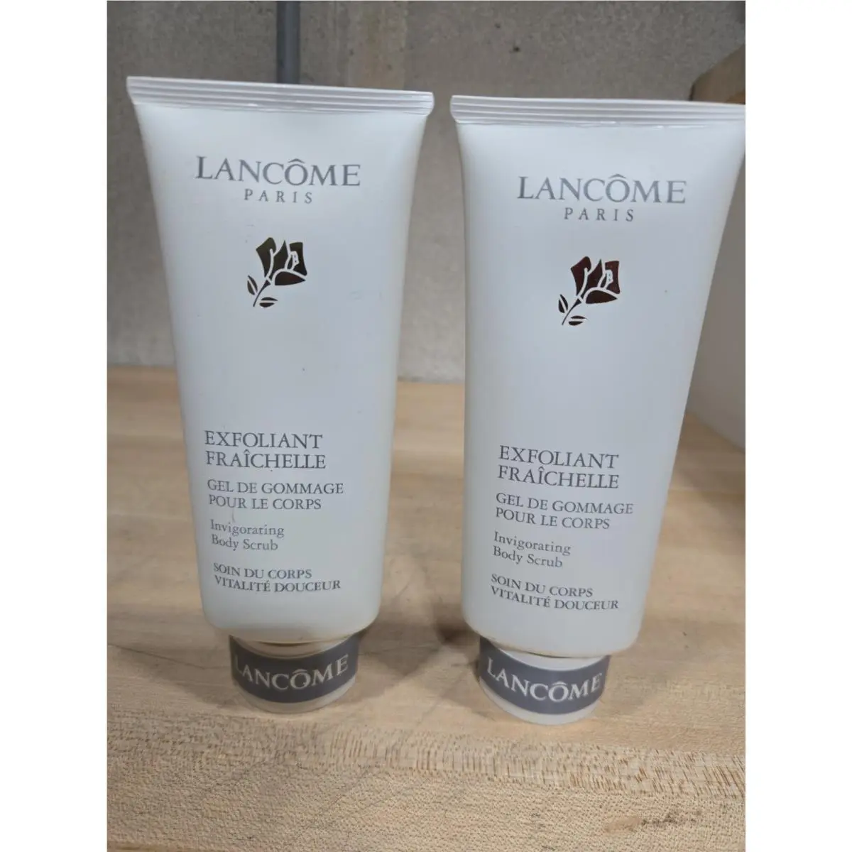 Lot 2x Lancome Exfoliant Fraichelle Invigorating Body Scrub 6.8 oz by Lancôme