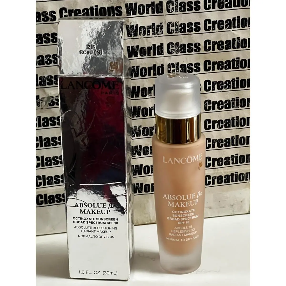 Lancome Absolue BX Makeup Octinoxate Sunscreen - 215 Ecru N - 1 OZ/30 Ml-rare