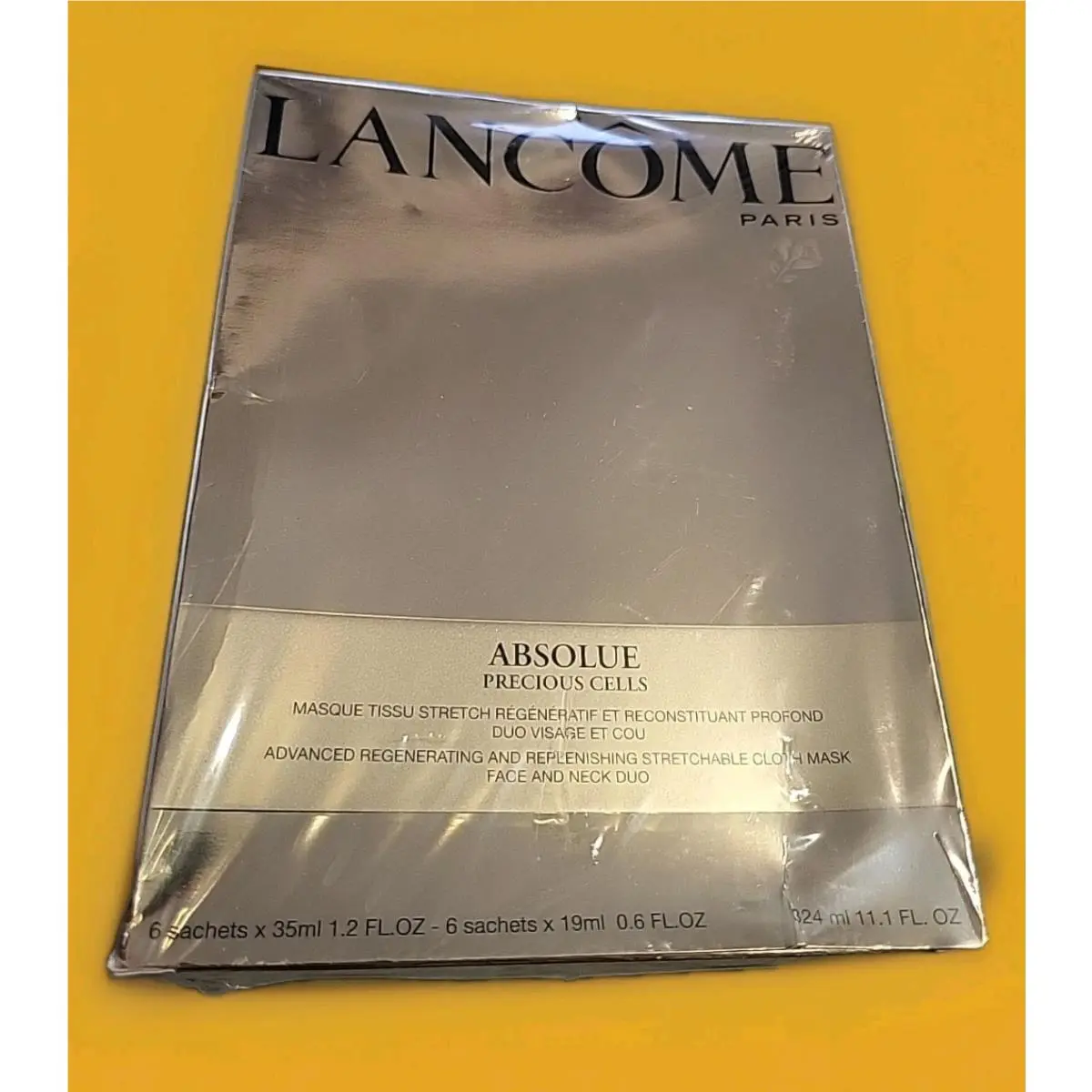 Absolue Precious Cells BY Lancome Stretchable Cloth Mask For Face and Neck Duo by Lancôme