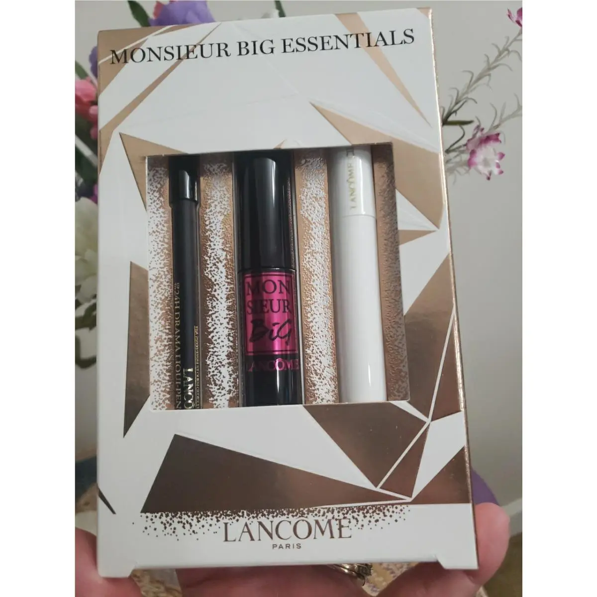 Lancome Monsieur Big Essentials 3Pcs Set Mascara Cils Booster XL Eye Liner