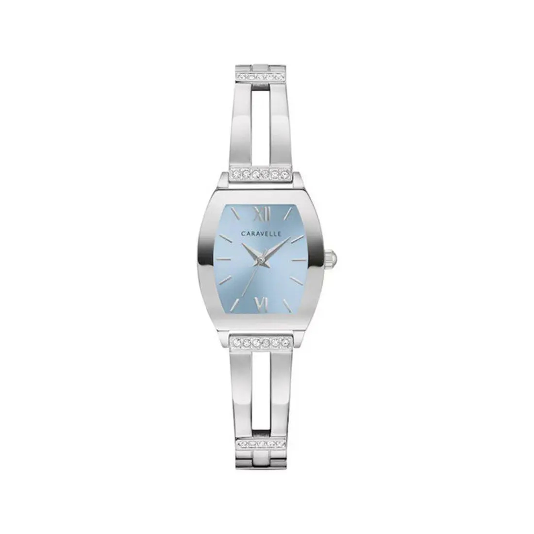 Caravelle By Bulova Modern Women`s Quartz Watch 43L223 - Face: Blue, Dial: Blue, Band: Silver