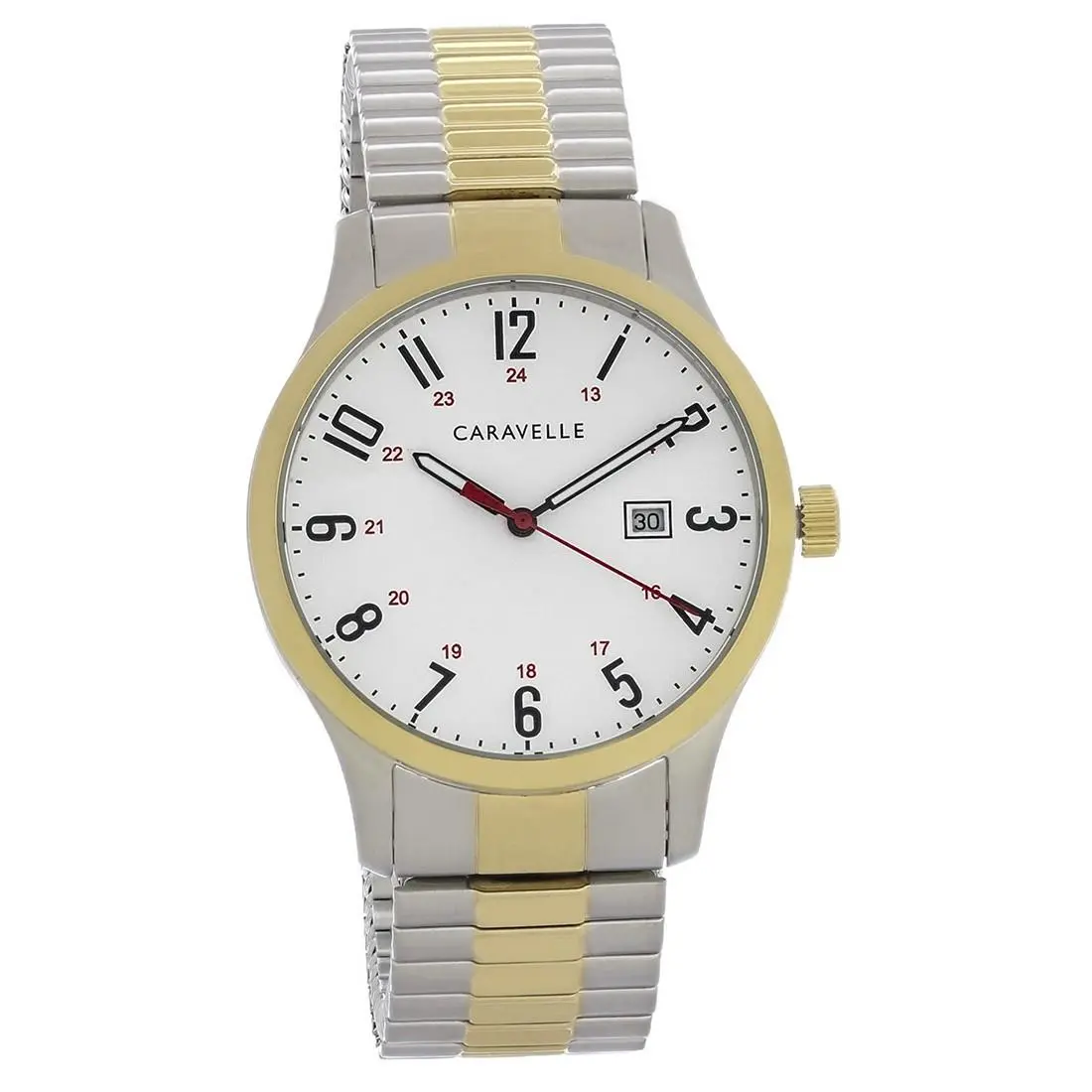 Caravelle by Bulova Men`s Two Tone Stainless Steel Quartz Watch 45B147