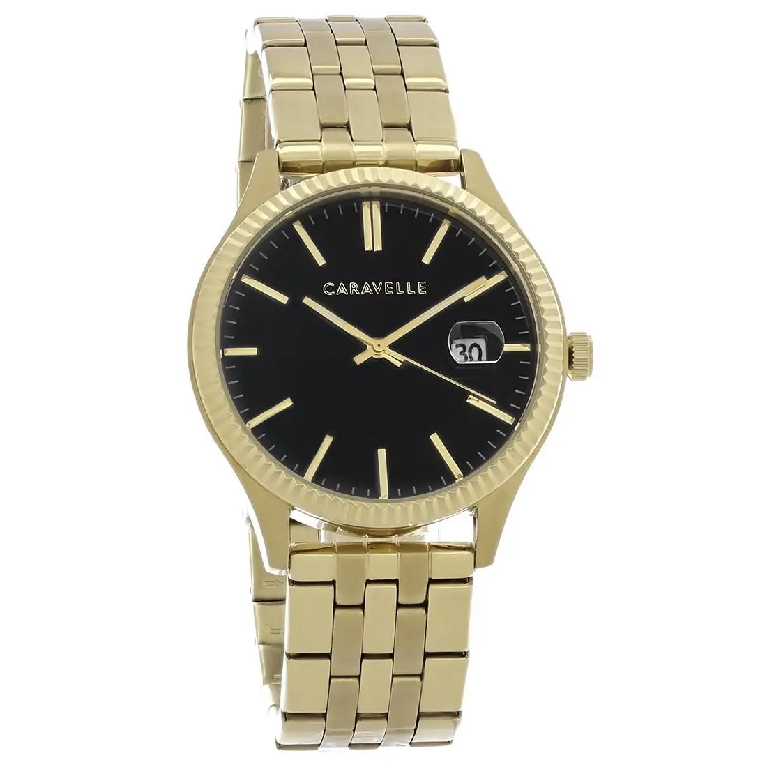 Caravelle by Bulova Men`s Gold-tone Stainless Steel Quartz Watch 44B121
