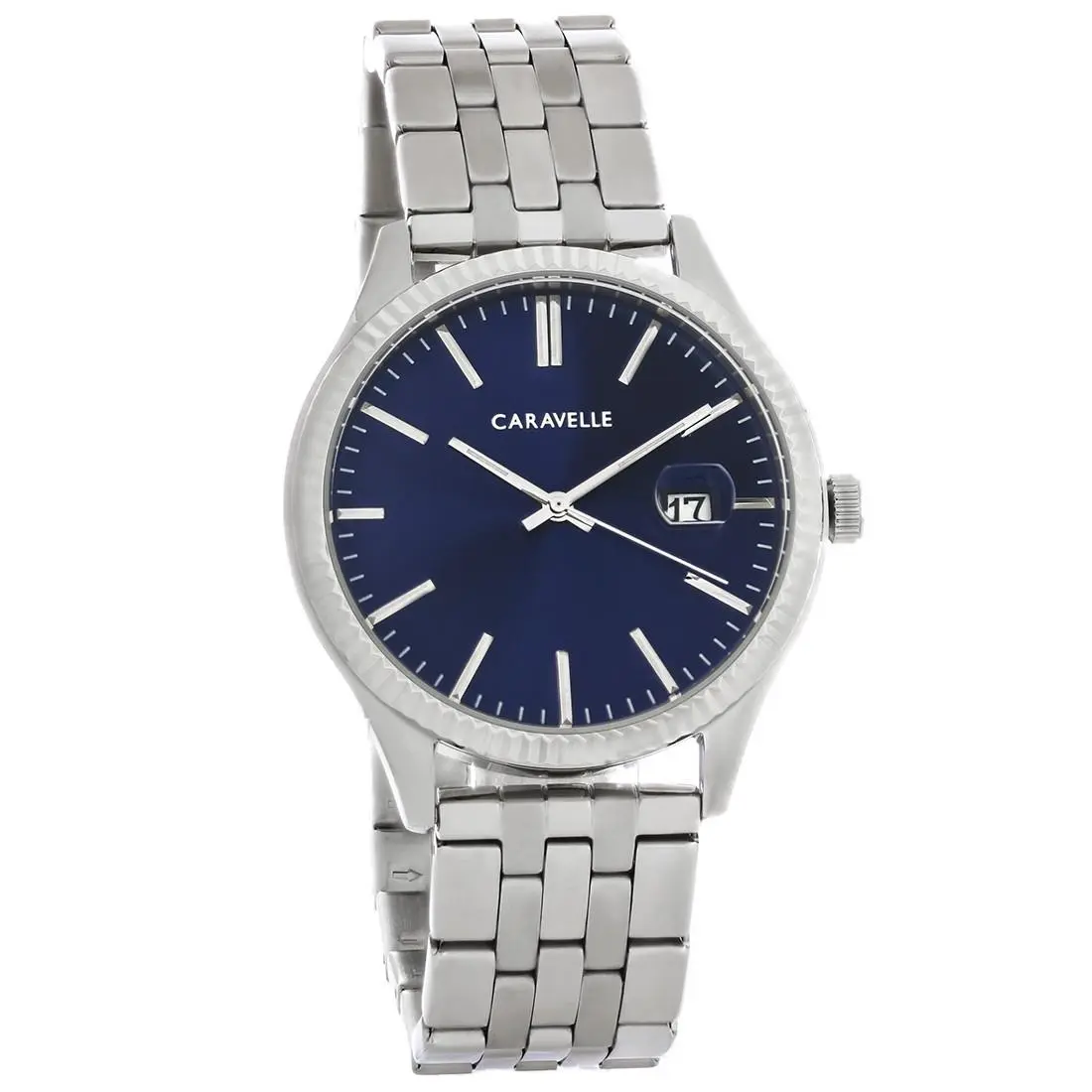 Caravelle By Bulova Men`s Blue Dial Quartz Watch 43B151
