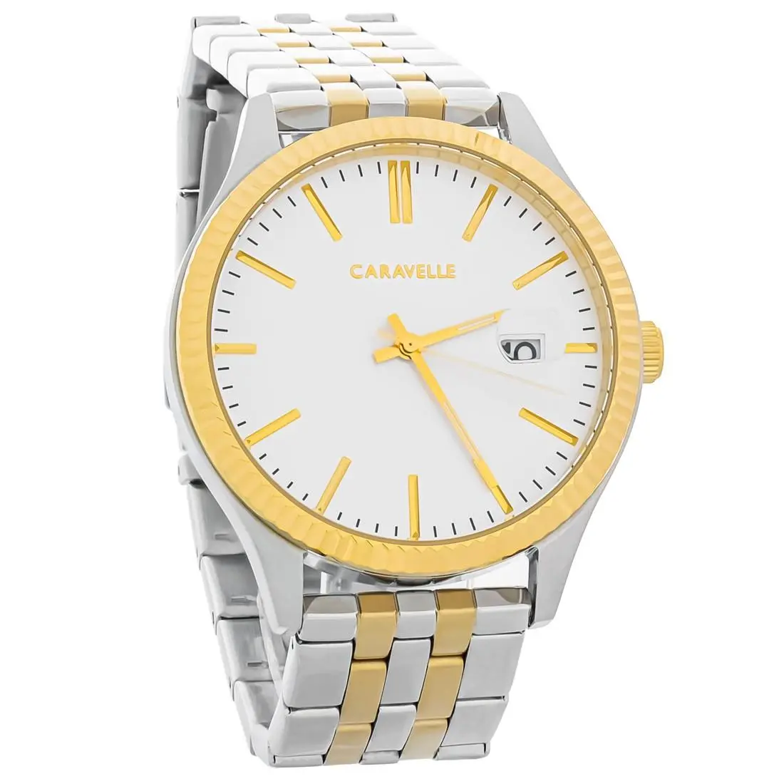 Caravelle by Bulova Men`s Two Tone Stainless Steel Quartz Watch 45B148