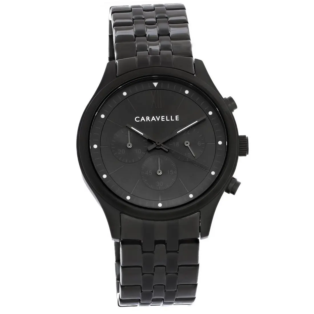 Caravelle By Bulova Men`s Gunmetal Ion Plated Quartz Watch 45A141
