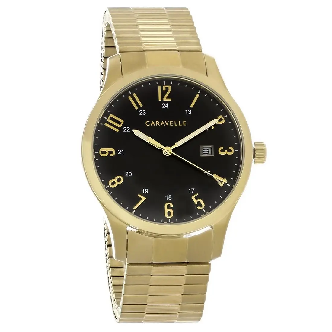 Caravelle by Bulova Men`s Gold-tone Stainless Steel Quartz Watch 44B126