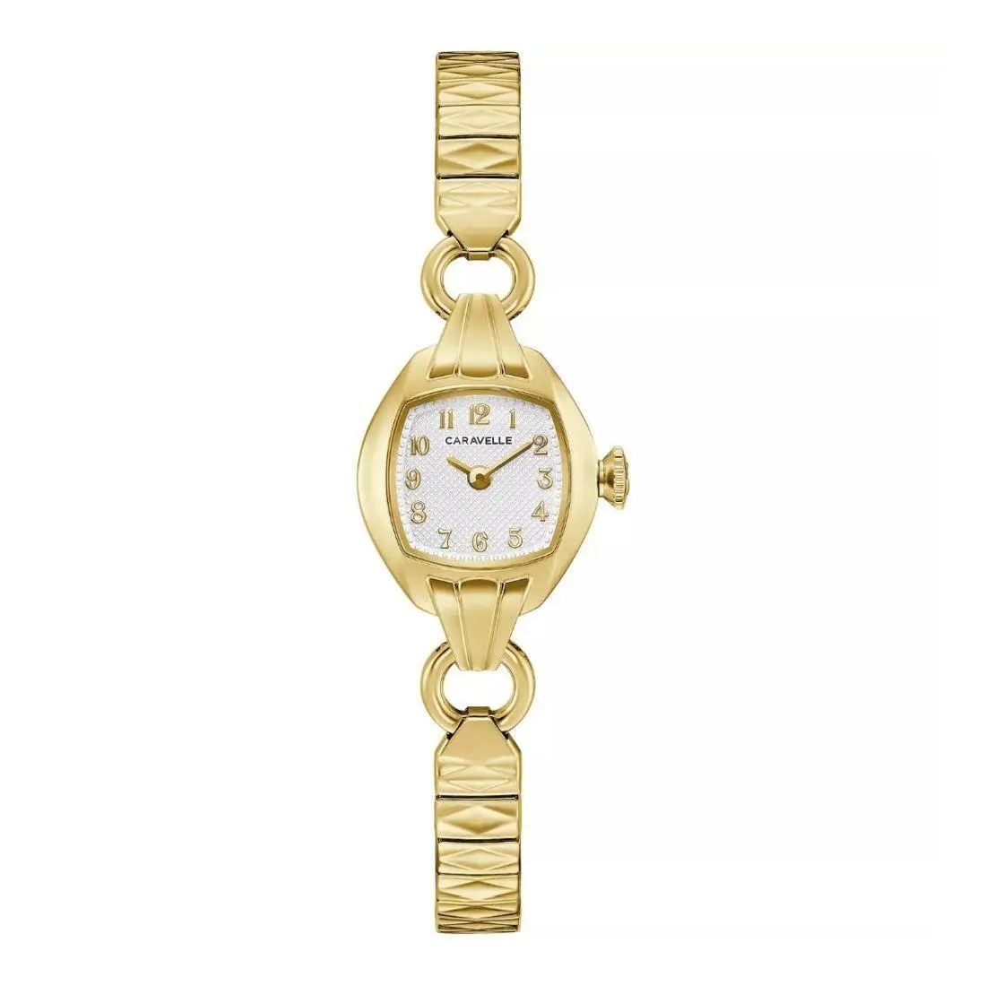 Caravelle by Bulova Vintage Classic Women`s Silver Dial Quartz Watch 44L267 - Face: Silver, Dial: Silver, Band: Gold