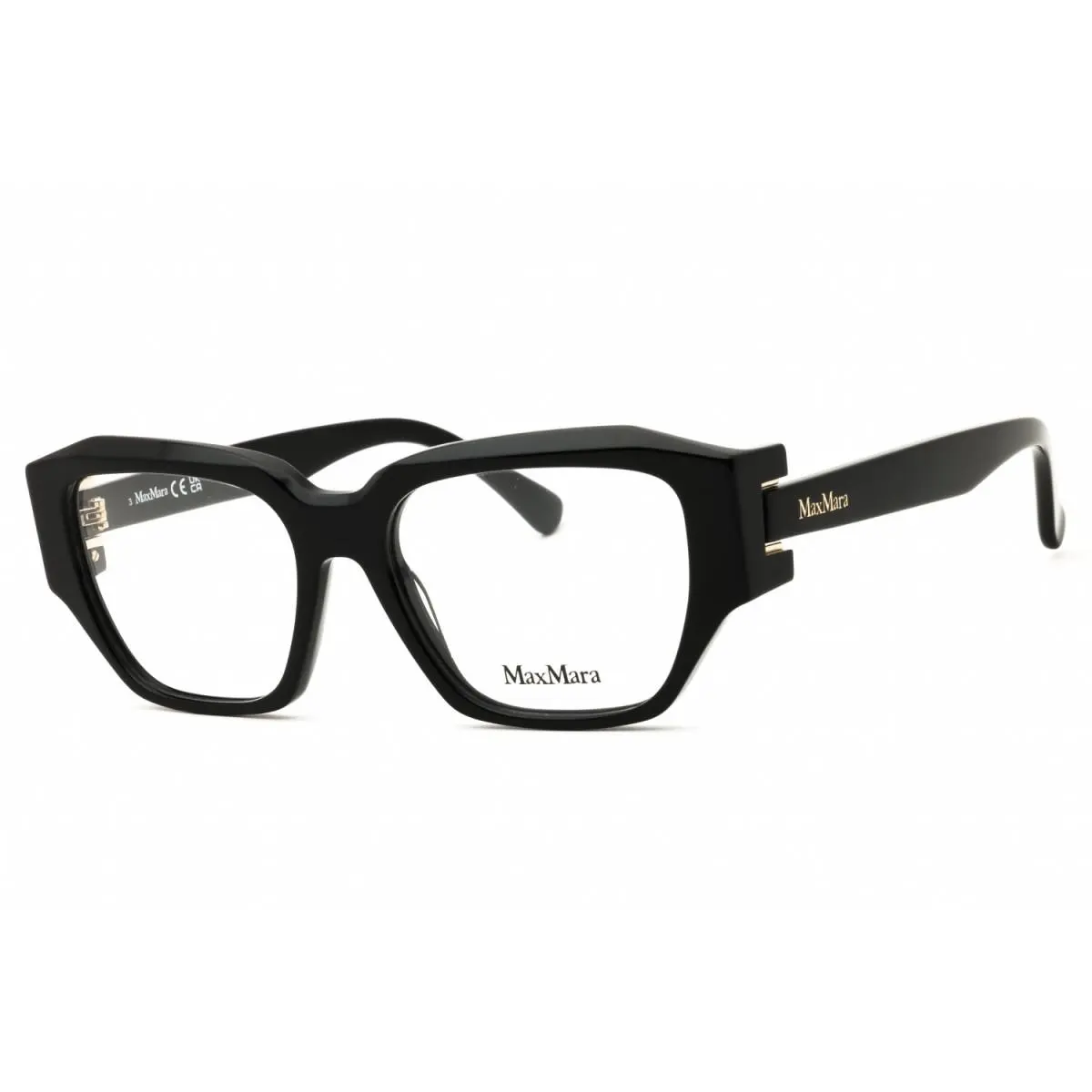 MM5182 001 Shiny Black 52mm Eyeglasses by Max Mara