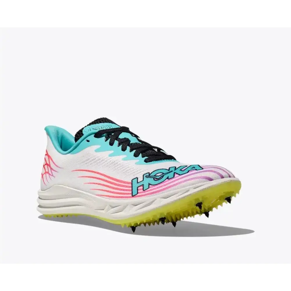 Hoka One One Crescendo MD 2 Men`s US 12 White Cielo Blue Running Spikes MEW1895