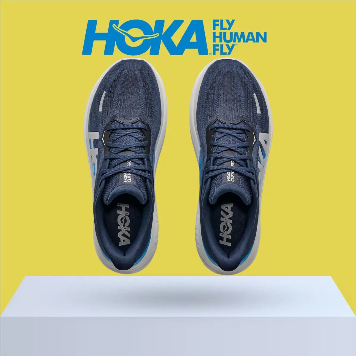 Hoka shoes - Hoka One One Clifton PRO - Stucco/Virtual Blue 37
