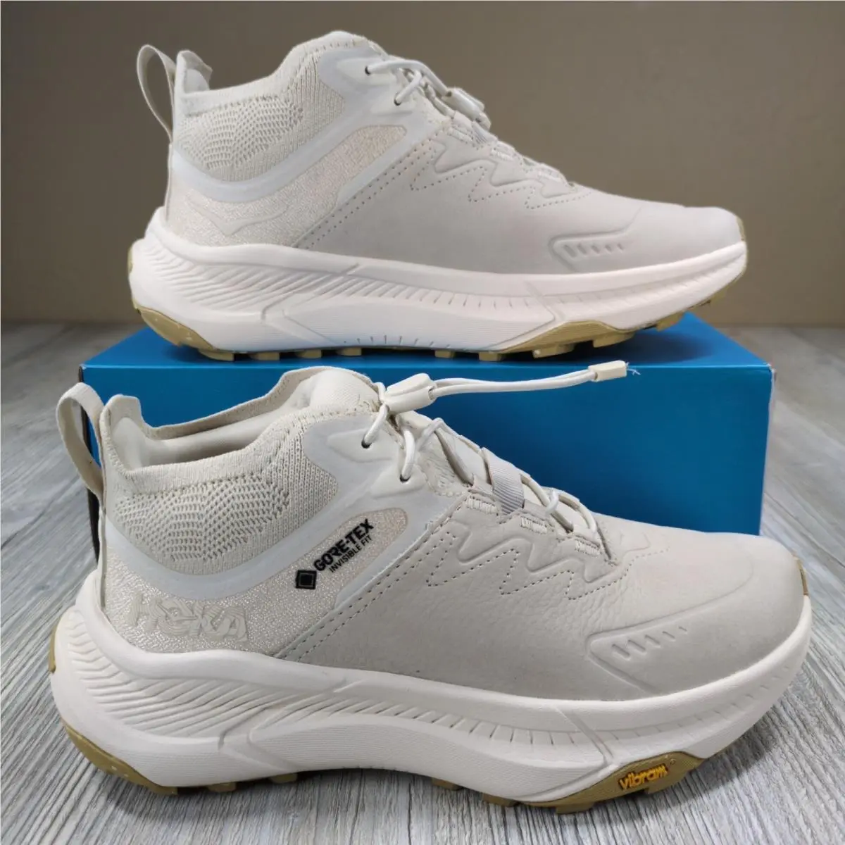 Hoka Transport Chukka Gtx Trail Hiking Shoe White Womens Size 6.5 B