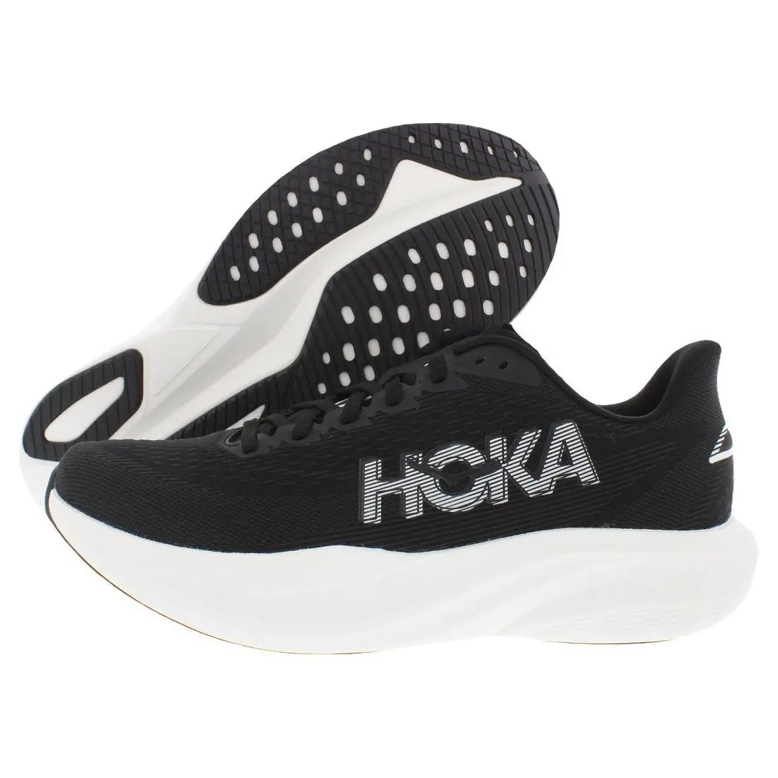 Hoka Mach 7 Womens Shoes Size 8.5 Color: Black/white