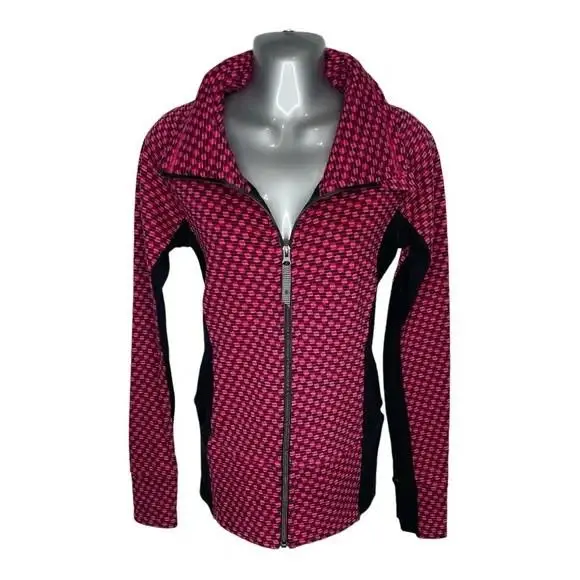 Lululemon Rare Radiant Jacket Berry Rumble Pink and Black Women`s Size 4