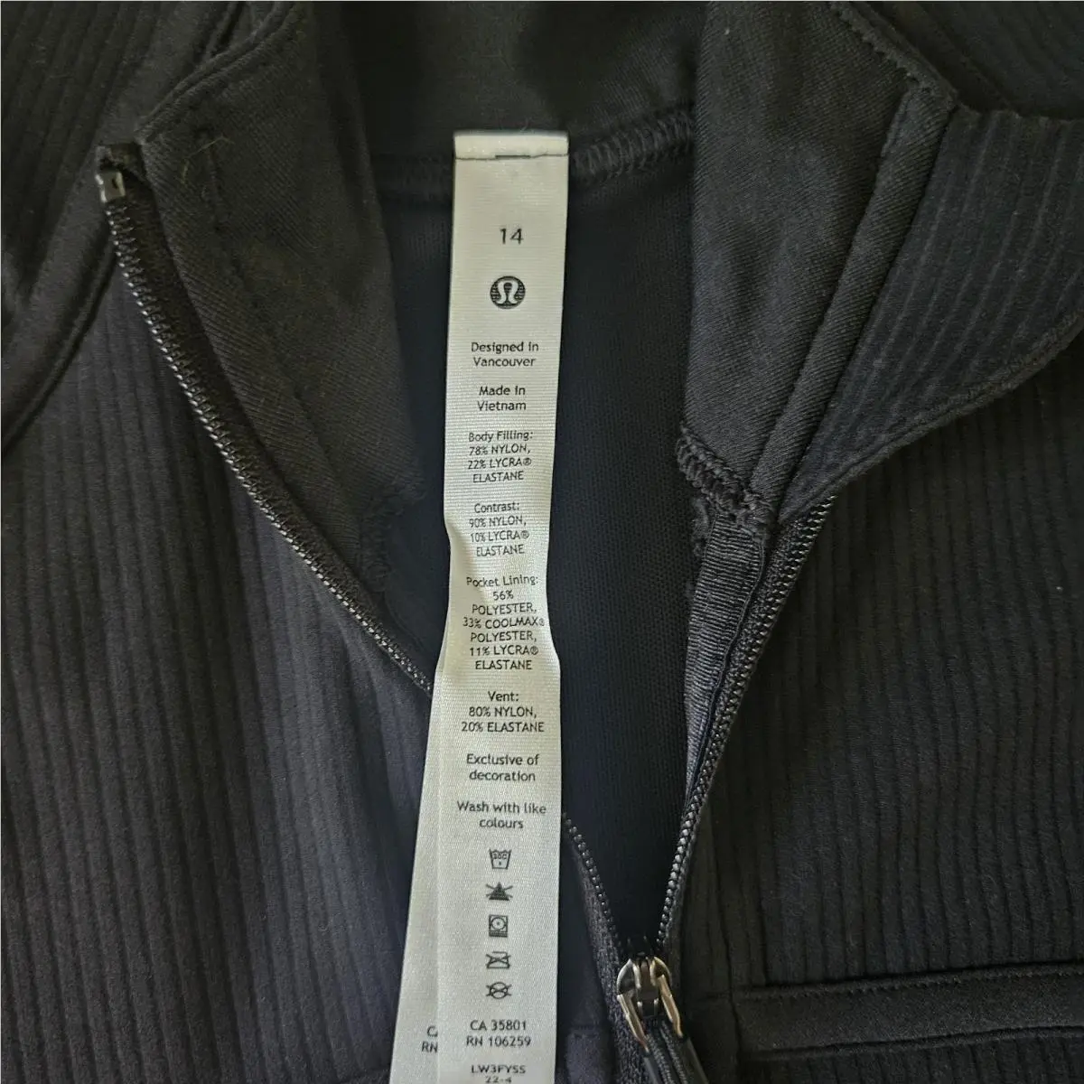 Lululemon clothing - Define Cropped Jacket Ribbed Nulu - LW3FYSS BLK - Black 3