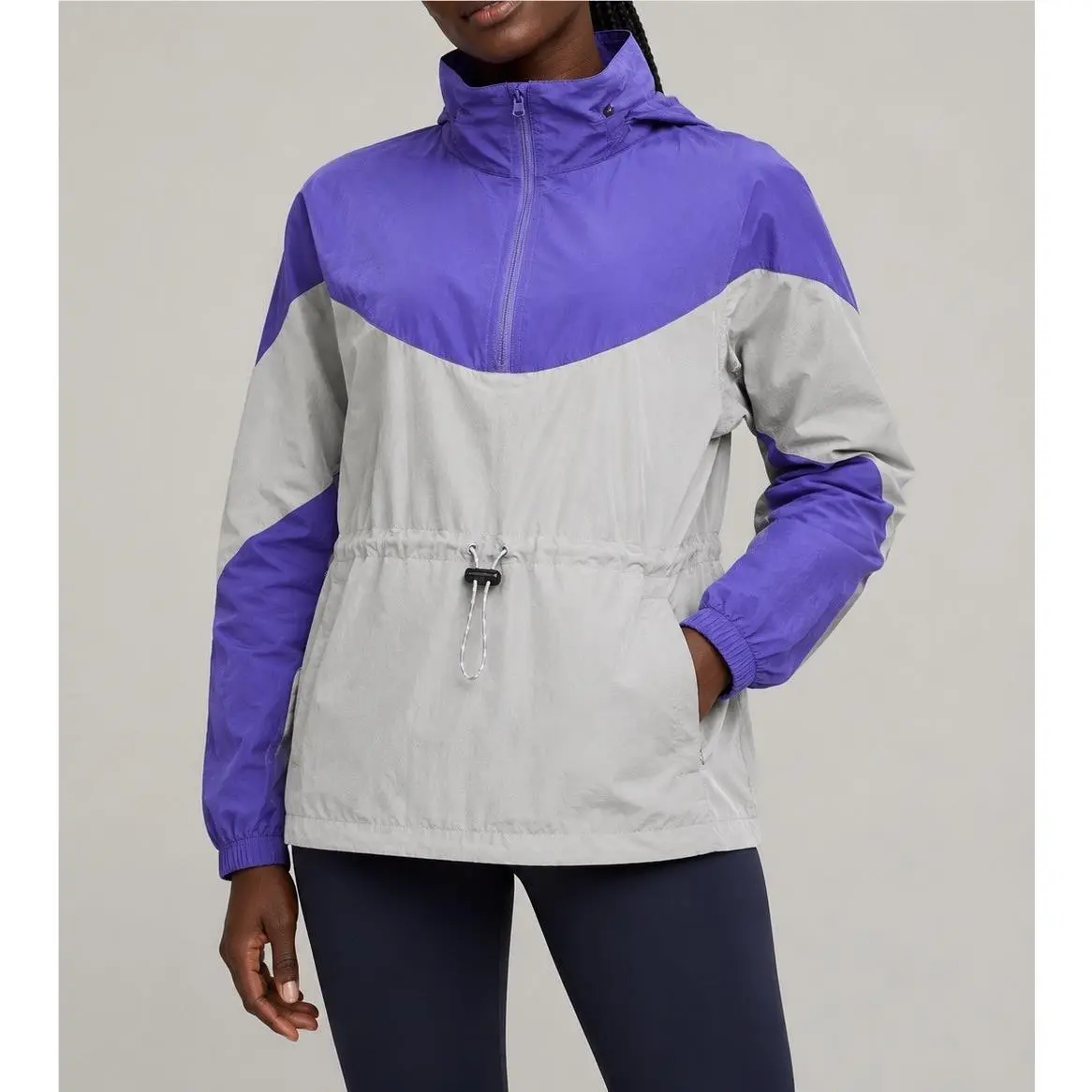 Lululemon Women`s Evergreen Anorak Nylon Windbreaker Hooded Jacket 8