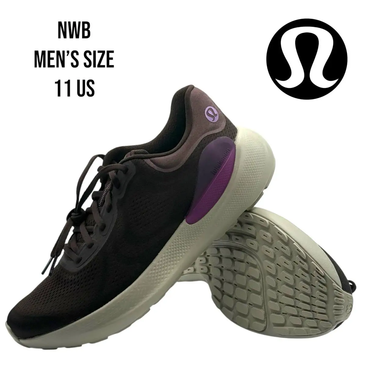 Lululemon Beyondfeel Shoes Men`s Size 11 Espresso Purple Running Gym