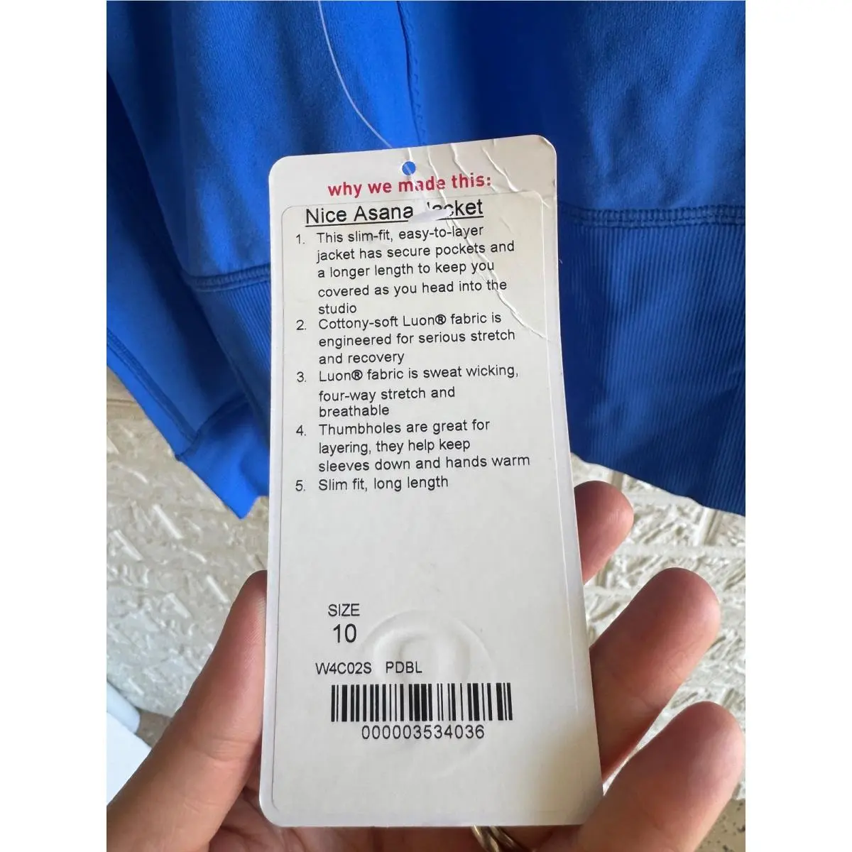 Lululemon clothing - Nice Asana Jacket - Nice Asana Jacket - Blue 3