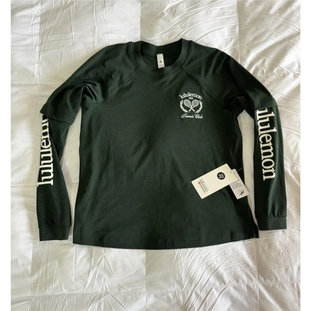 Lululemon Layered Long-sleeve T-shirt Tennis Club Lgyg Size 8 Green
