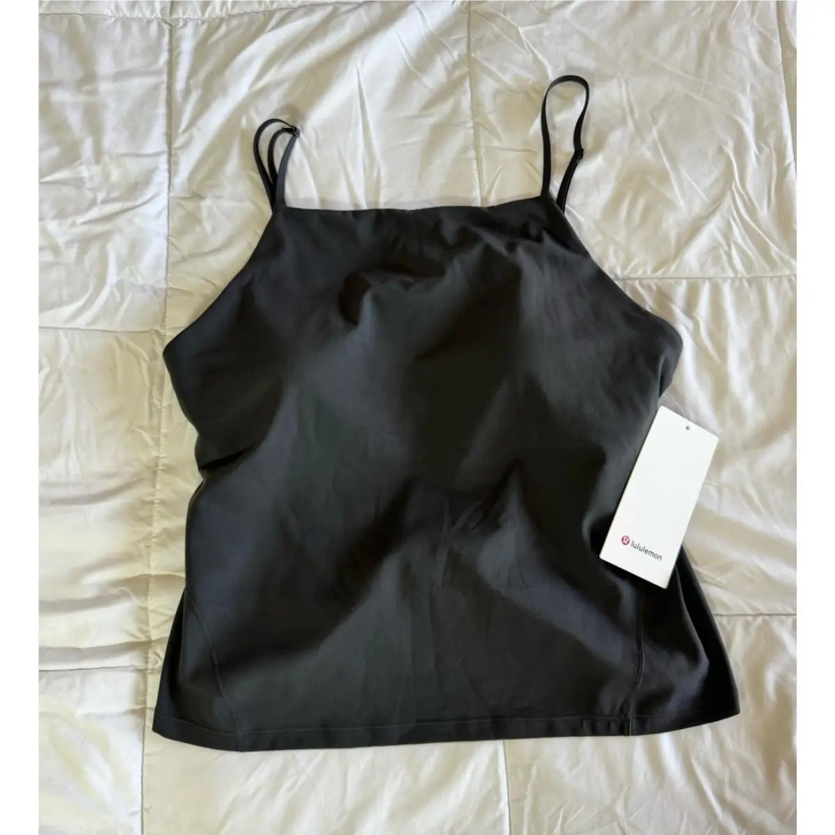Lululemon Align High-neck Cami Tank Top Size 14 A/b Cup Gray Adjustable
