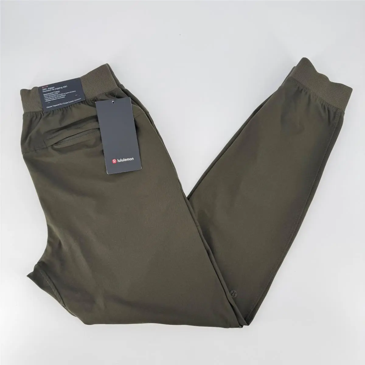 Lululemon Abc Jogger Mens Small Dark Olive Warpstreme Tapered Pants LM5AOLS Dkov