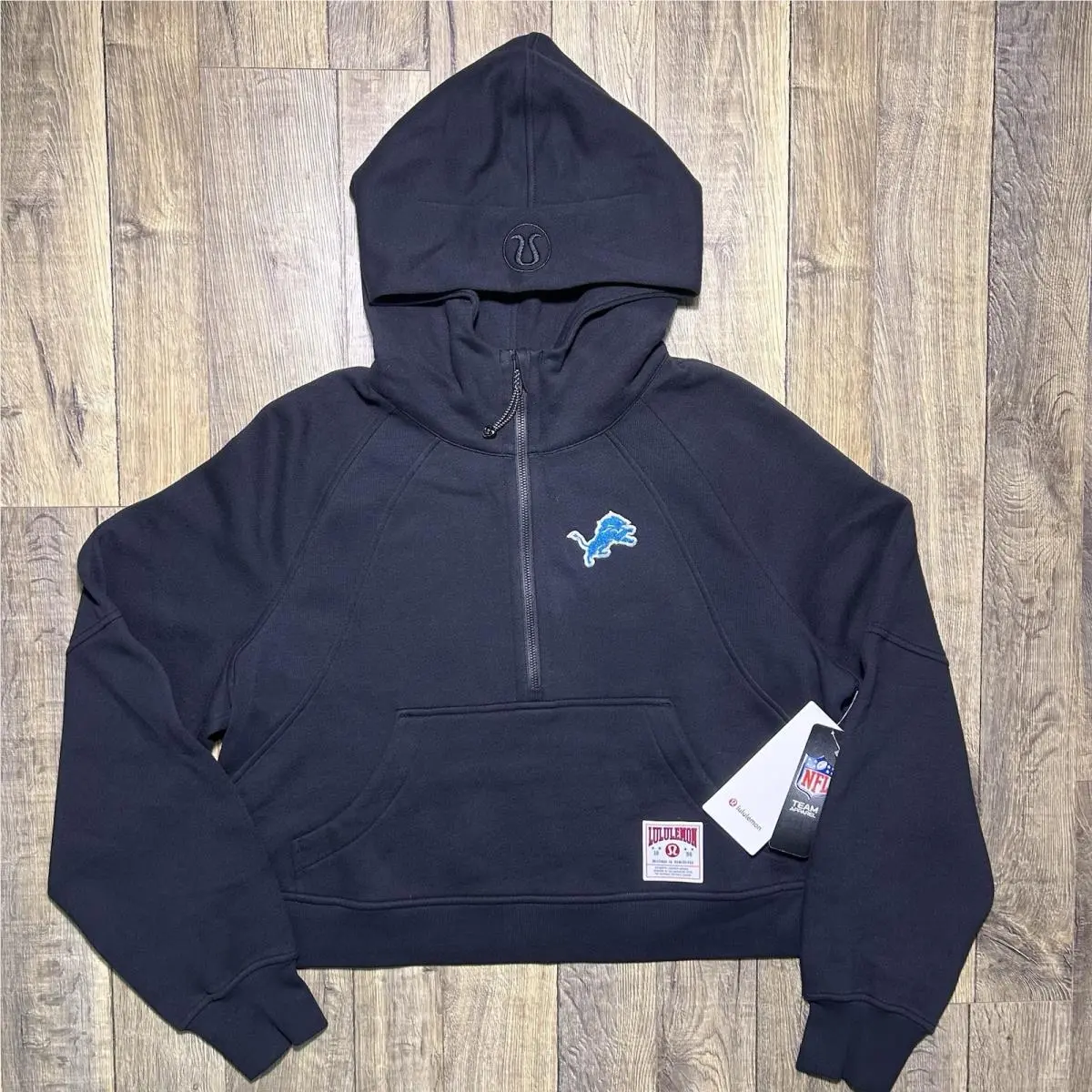 Womens Detroit Lions Lululemon Scuba Oversized Half-zip Hoodie Sz M / L