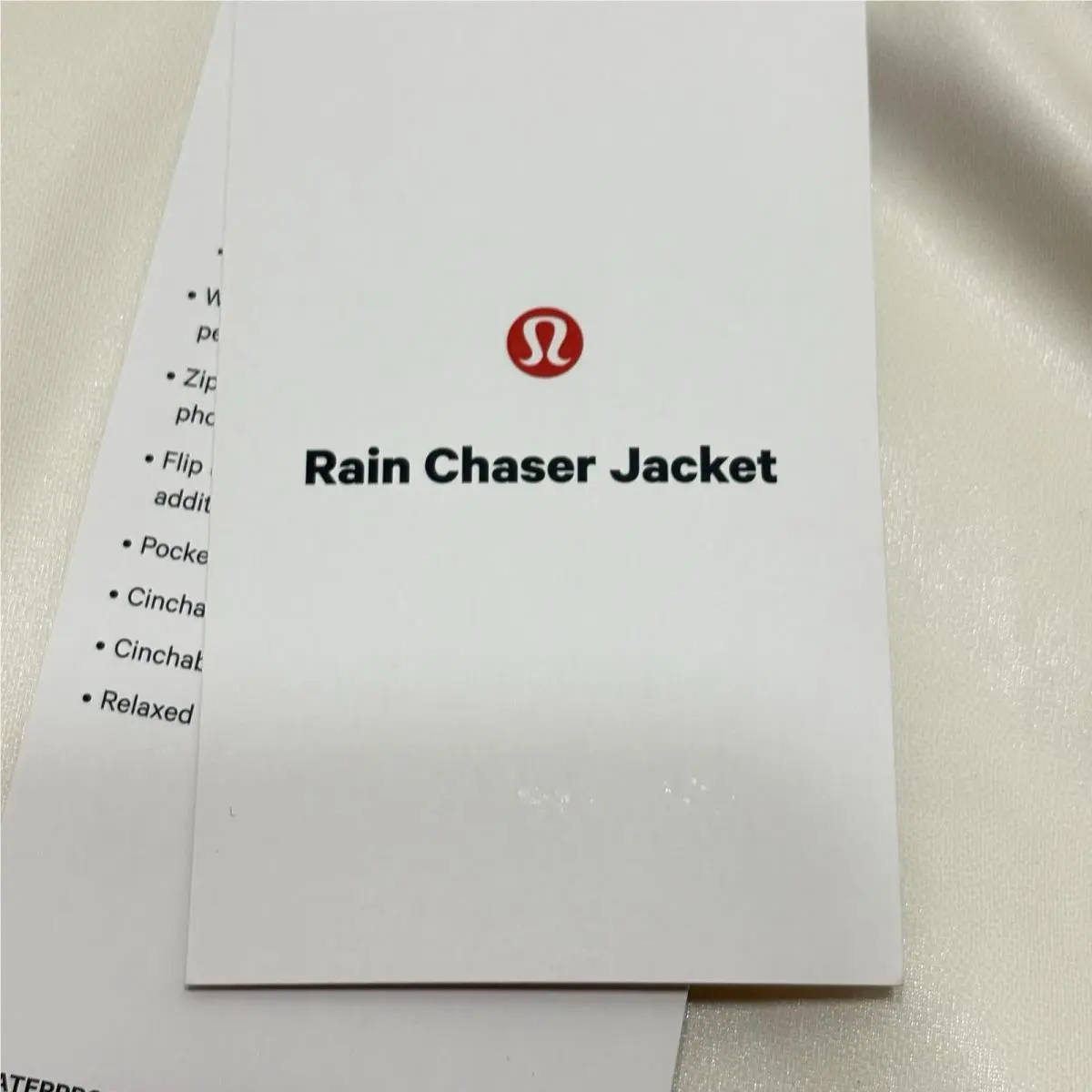Lululemon clothing - Lululemon Rain Chaser Jacket - Rain Chaser Jacket - Cream 14