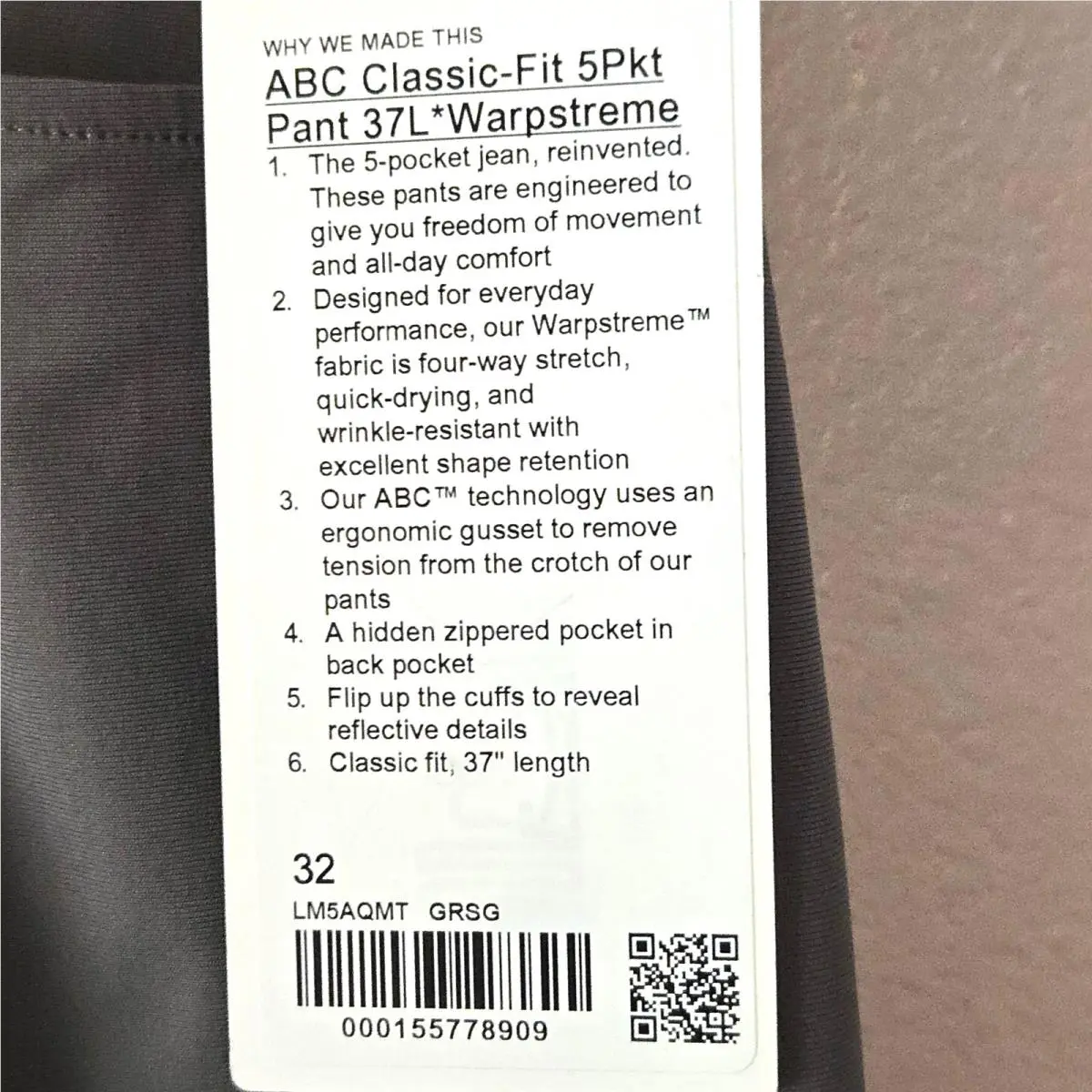 Lululemon clothing - Lululemon ABC - ABC - Gray 6