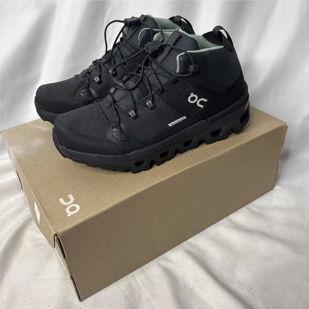 On Running Women’s Cloudtrax Size 5 Black Waterproof Hiking Shoes