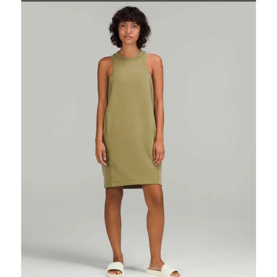 Lululemon Softstreme Back In Action Dress Bronze Green Size 4 W1DLSS 3