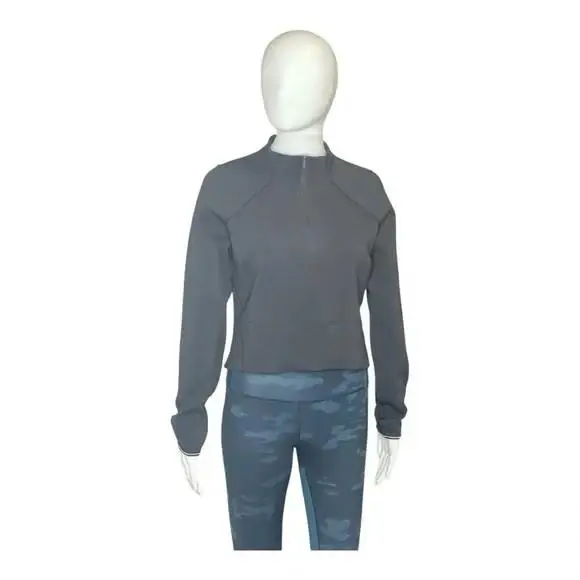 Lululemon Kicking Asphalt Black Half-zip Cropped Jacket Size 4