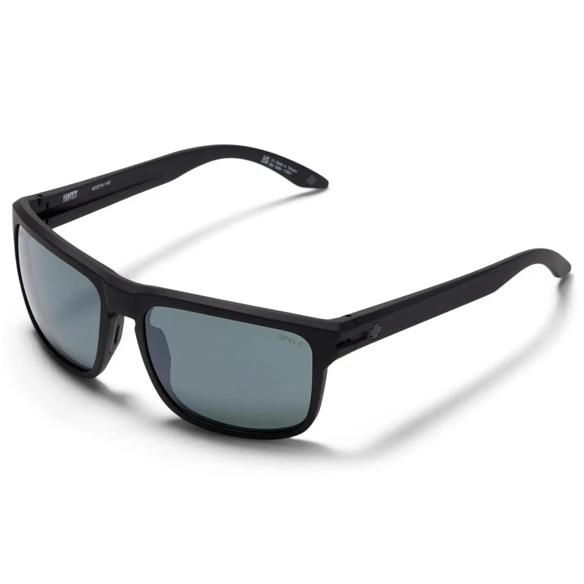 Man`s Sunglasses Spy Optic Region XL - Matte Black Happy Gray Green Black Mirror, Frame: Multicolor