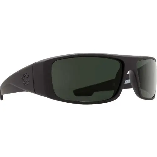 Spy Logan Sunglasses Unisex Soft Matte Black-Gray Green by SPY Optics