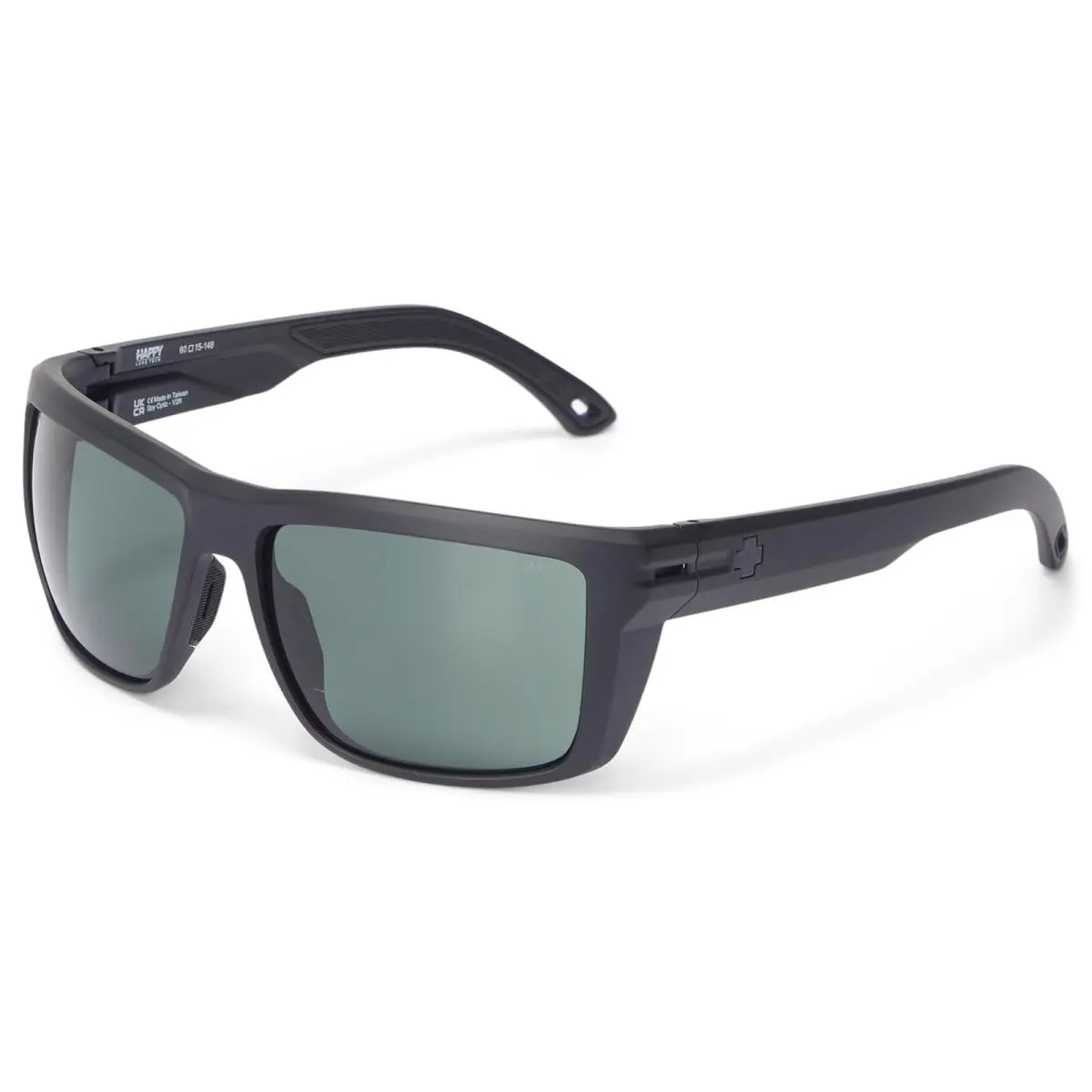 Man`s Sunglasses Spy Optic Overhaul XL Matte Black Happy Gray Green by SPY Optics