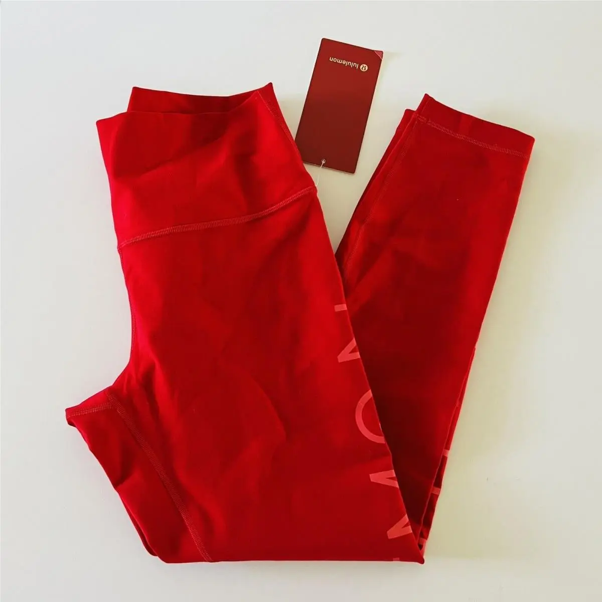 Lululemon Athletica Dark Red Wunder Under HR 7/8 Tight Lny Leggings - US 10