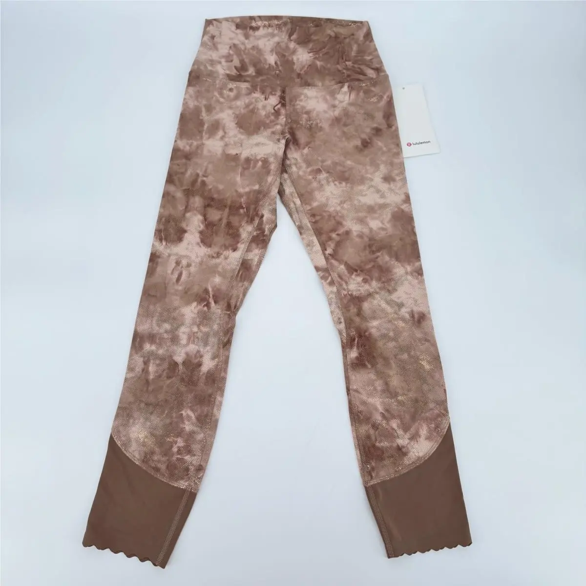 Lululemon Align Pant 25 Scallop Shine Bronze Wash Metallic Rose Gold Size 6