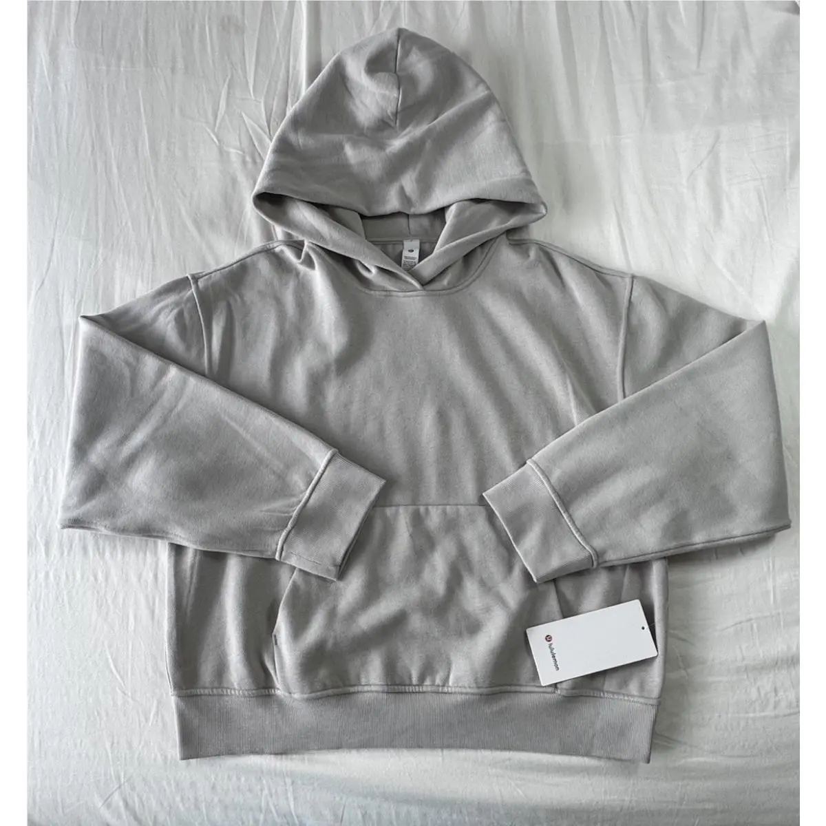 Lululemon W Steady State Oversized Hoodie Size Medium Fleece Dove Gray