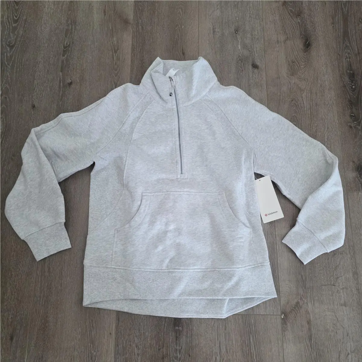 Lululemon Scuba Oversized Funnel Neck Half Zip Womens M/l Heather Gray