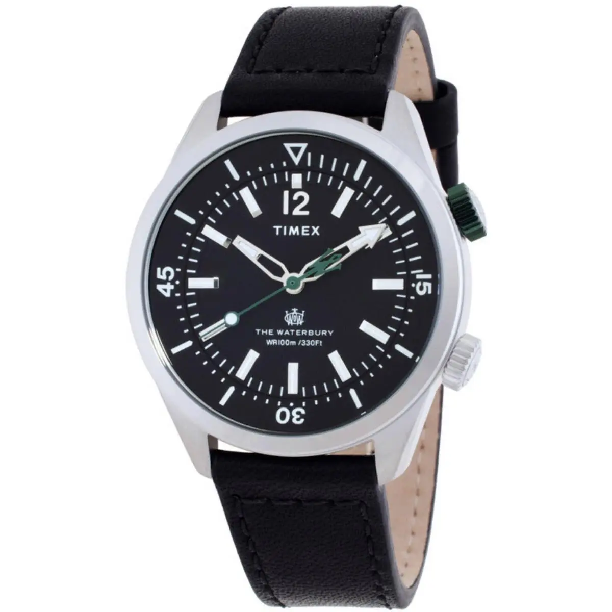 Timex Men`s Analog Watch Waterbury Quartz Black Dial Leather Strap TWH6Z3810VQ
