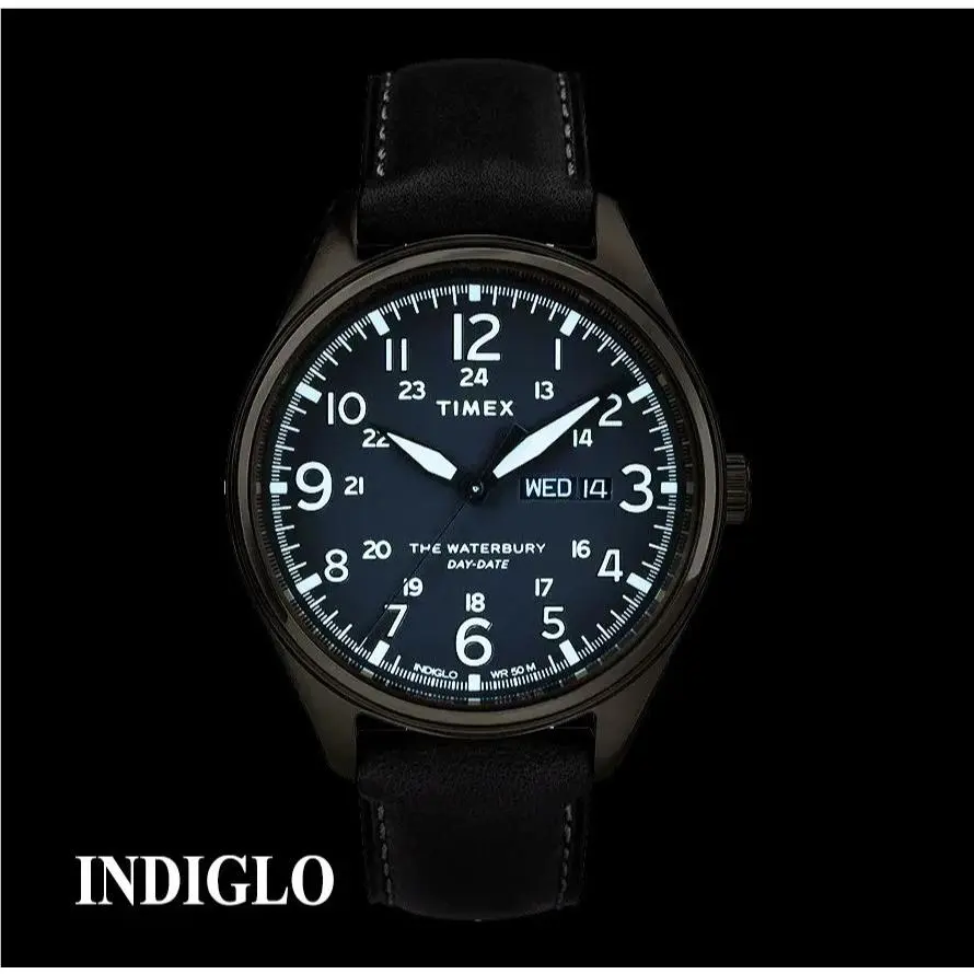 Timex Waterbury 42mm Black Dial Gunmetal Steel Quartz Men`s Watch TW2R89100