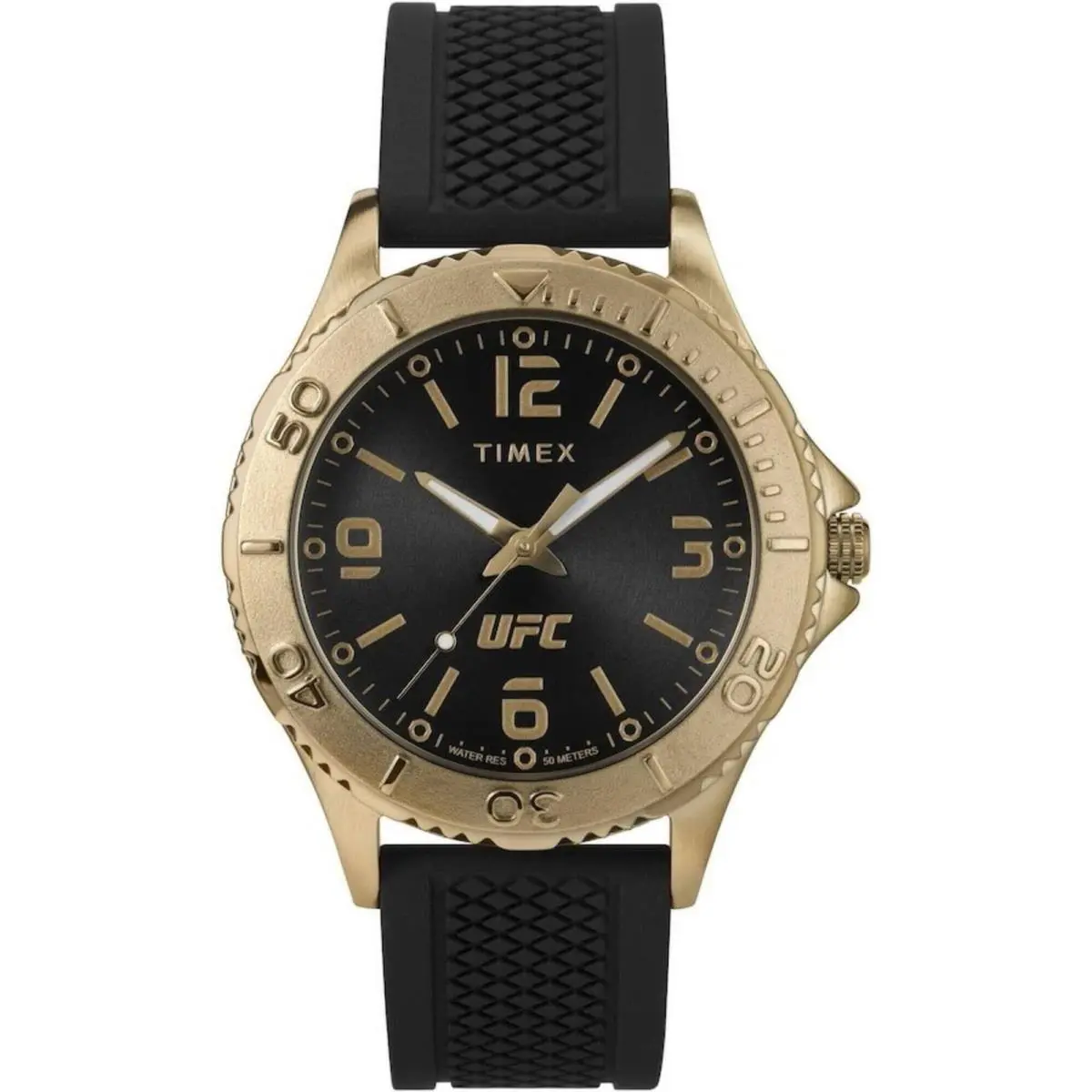 Timex Men`s Analog Watch Ufc Gamer Quartz Black Dial Silicone Strap TW2W35000JT