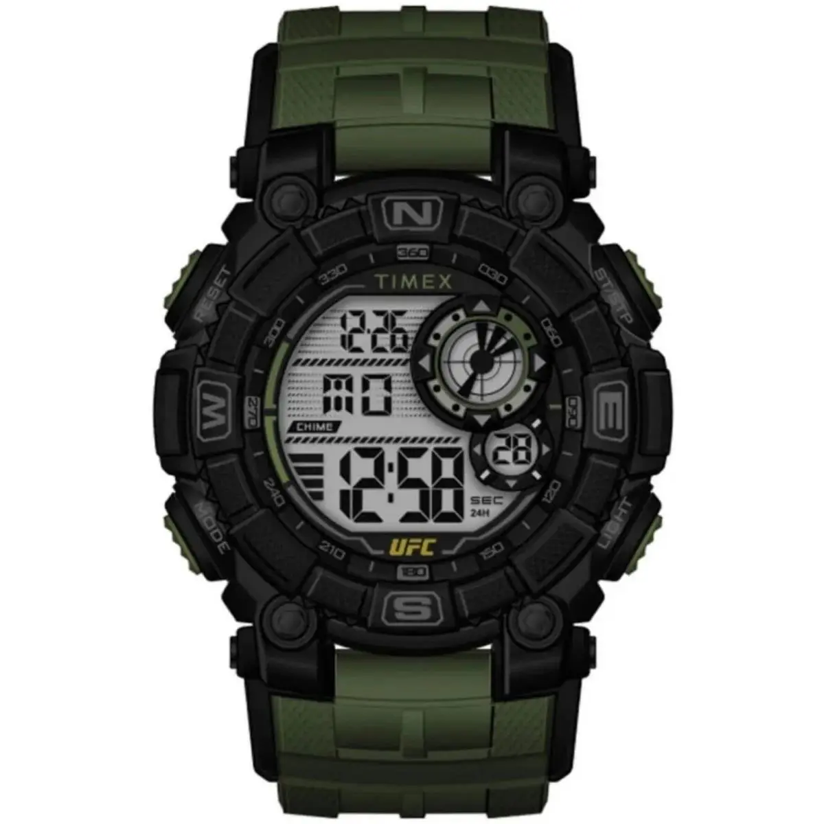Timex Men`s Watch Ufc Redemption Quartz Digital Dial Green Strap TW5M53900JT