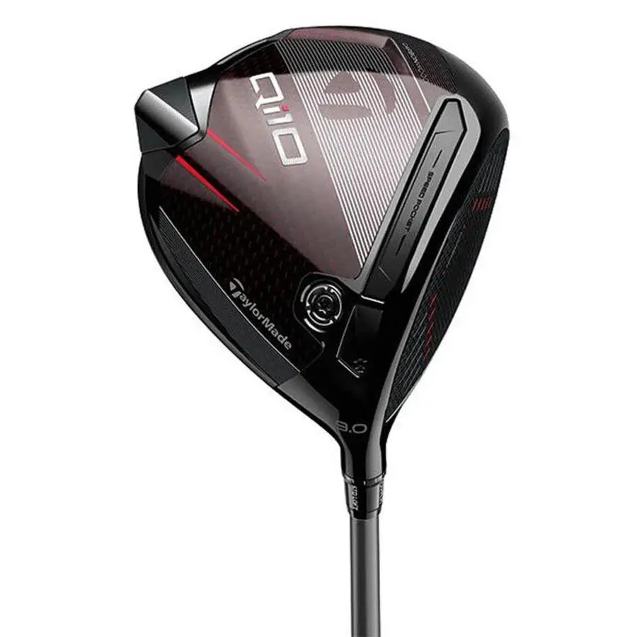 Lefty Taylormade Qi10 DS Black Red 9.0 Driver Diamana T+ 60 Regular Flex - Black, Red