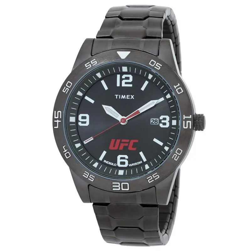 Timex Ufc Legend 42mm Gunmetal Case Expansion Bracelet Mens Watch TW2V56200