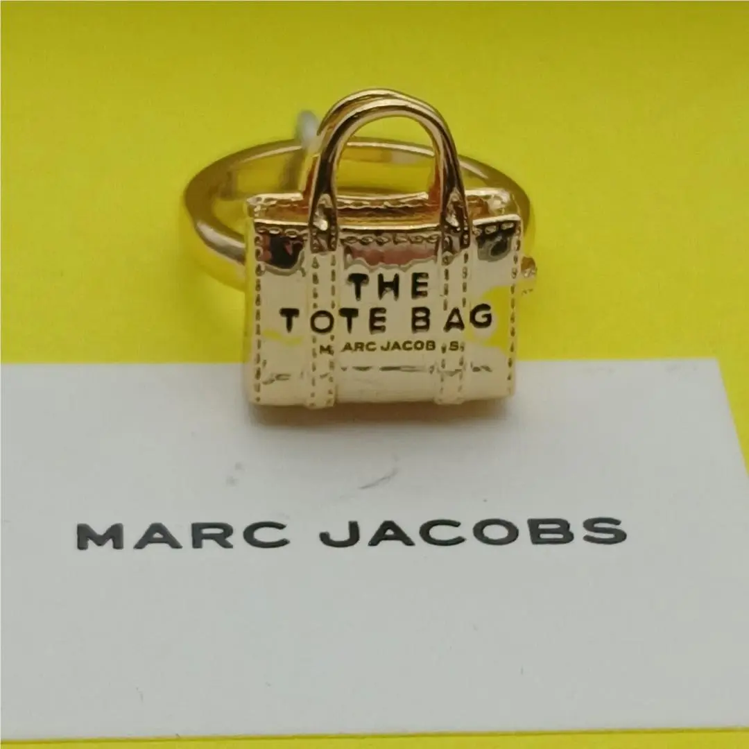 Marc Jacobs The Tote Bag Light Antique Silver Ring-size 6