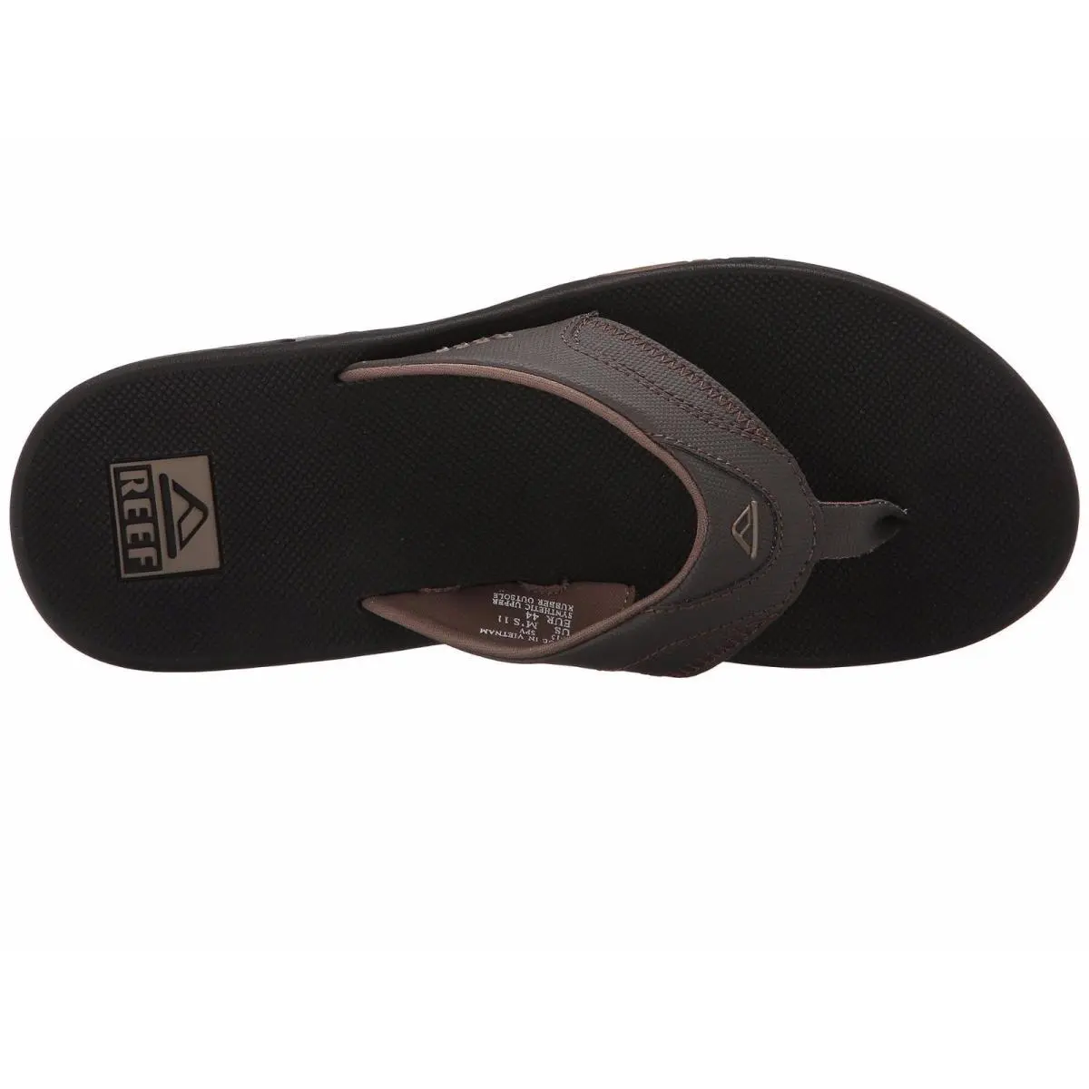 Reef Men`s Fanning II Flip-flop Vintage Brown Medium D M Sizes - Vintage Brown
