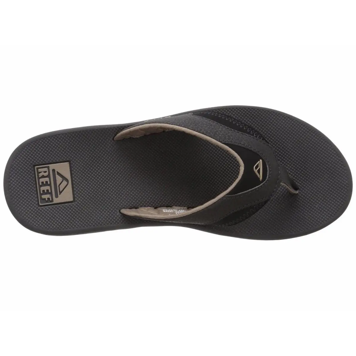 Reef Men`s Fanning II Flip-flop Black Brown Medium D M Sizes - Black Brown