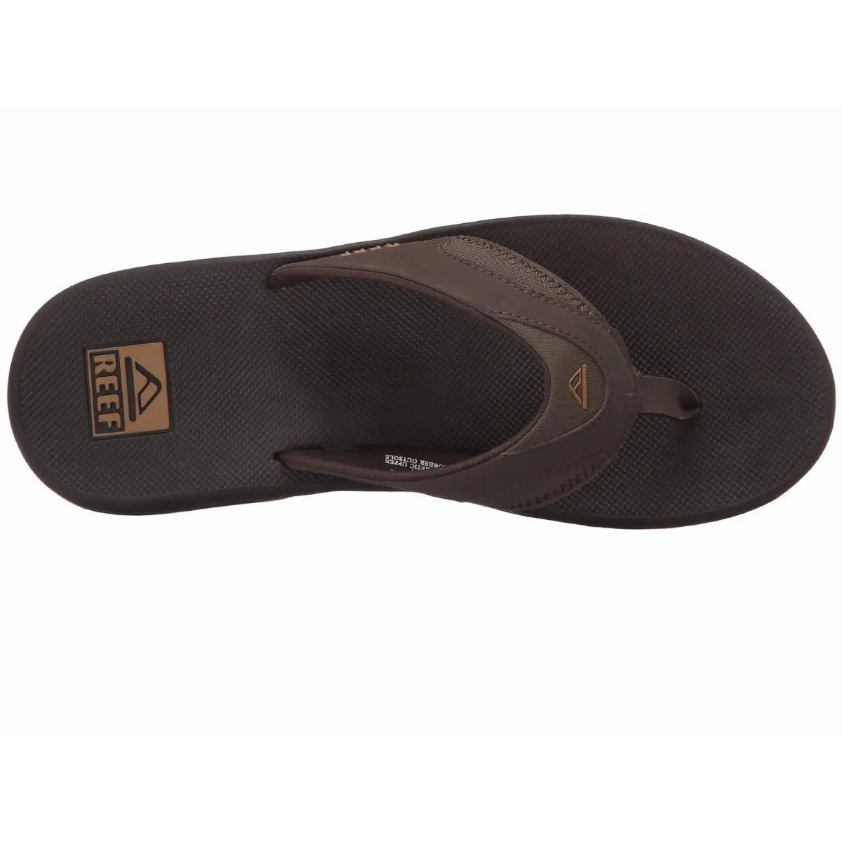 Reef Men`s Fanning II Flip-flop Brown Gum Medium D M Sizes - Brown Gum