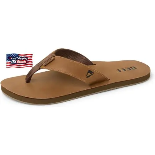 Men`s Leather Smoothy Flip Flops by Reef