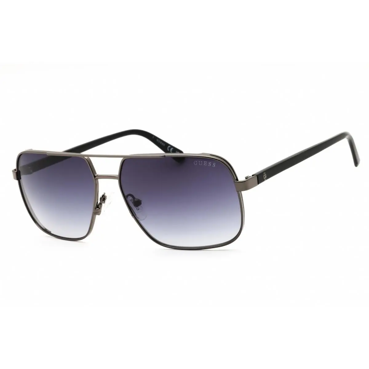 GU00119 08B Shiny Gunmetal/smoke Gradient 58-14-140 Sunglasses by Guess